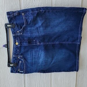 Carhartt original fit women's jean mini skirt size 12 color blue